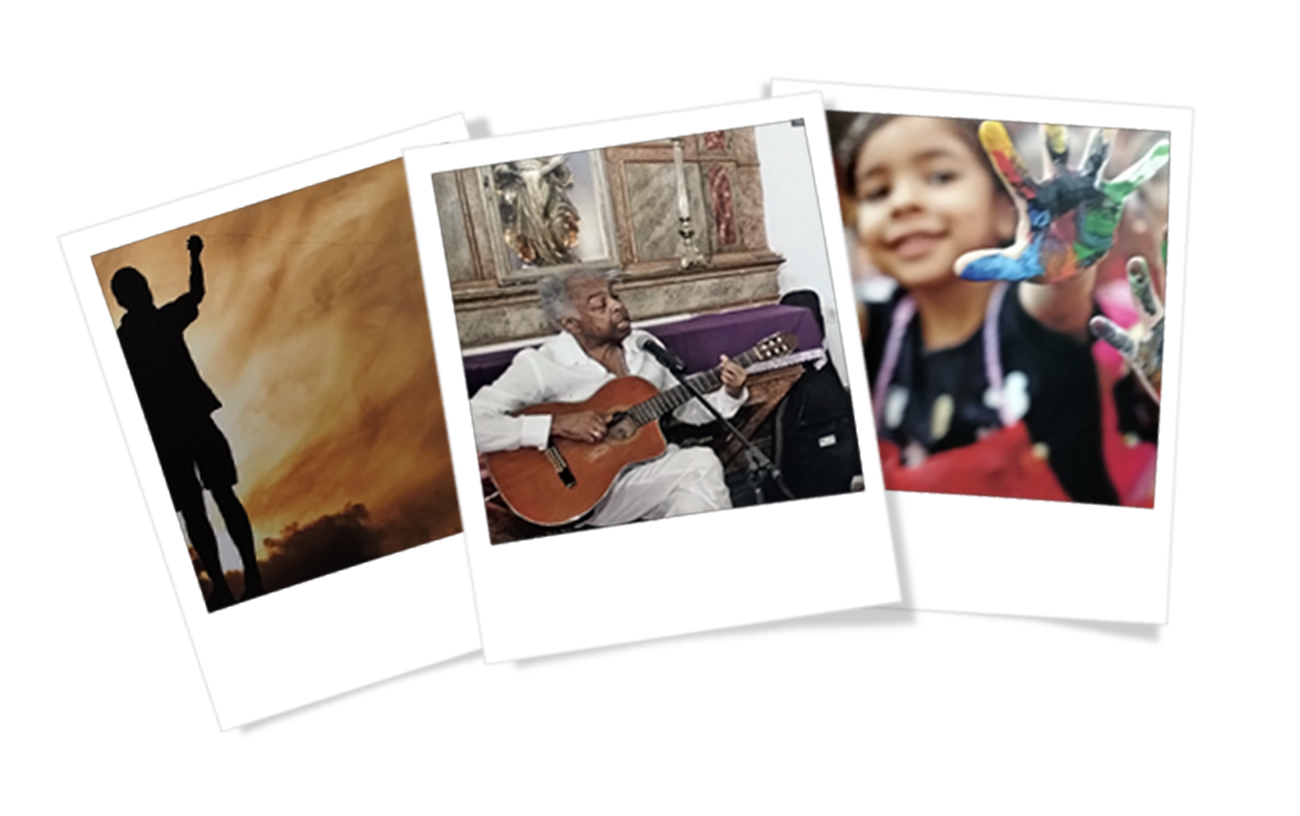 3 imagens polaroides diversas